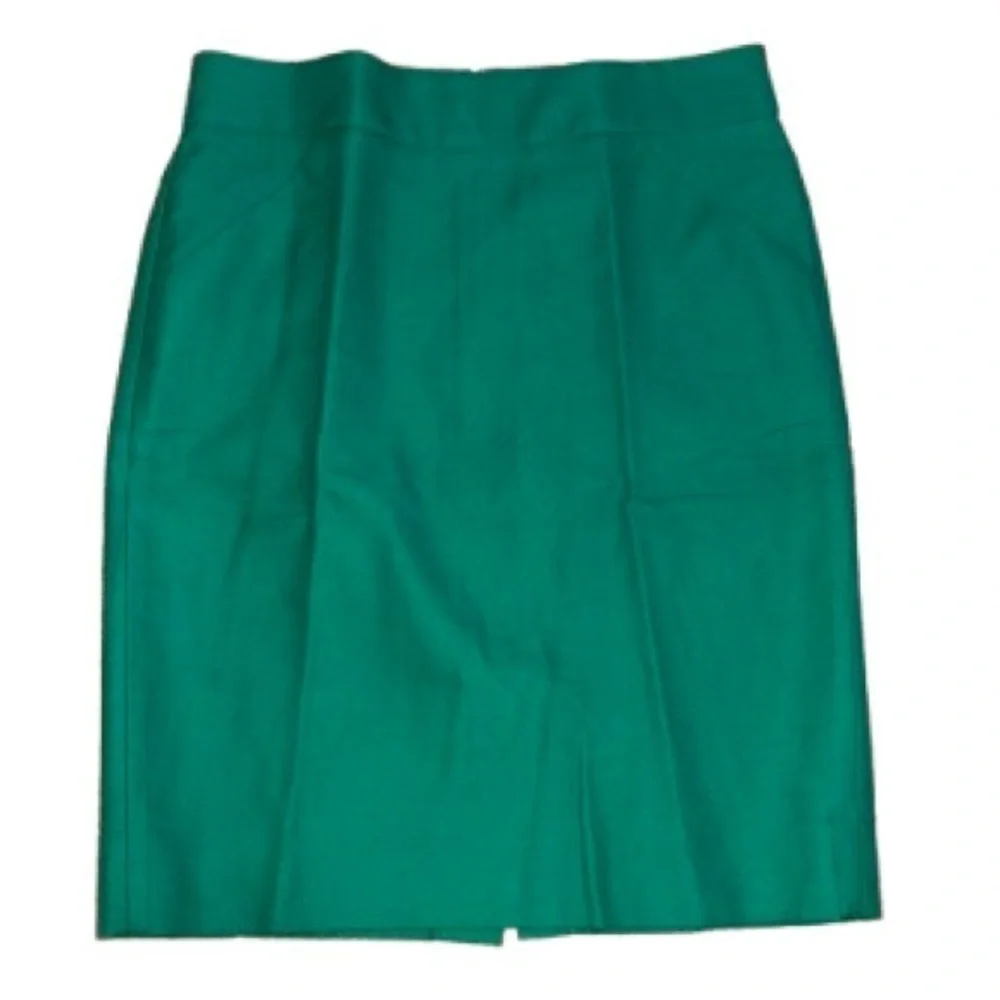 J. Crew green the pencil skirt size 6
